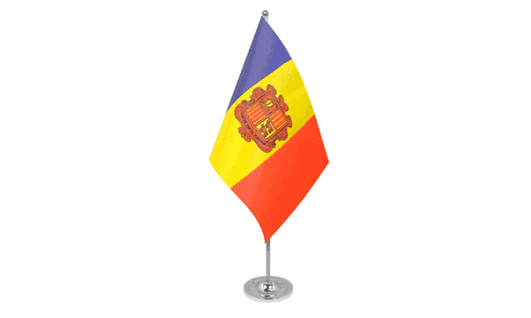 Andorra Satin Table Flag